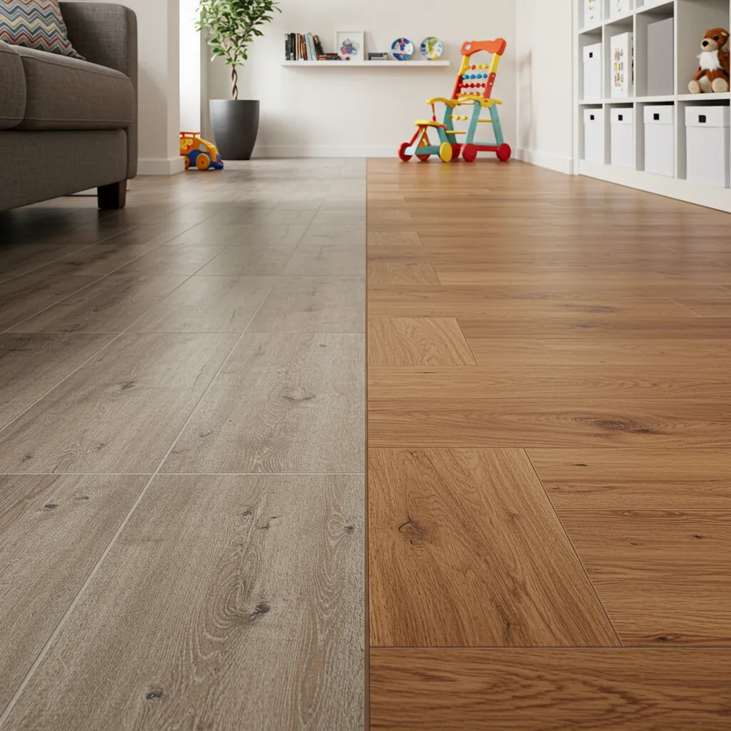 Choix entre carrelage imitation parquet et vrai parquet pour un séjour familial selon le profil de foyer