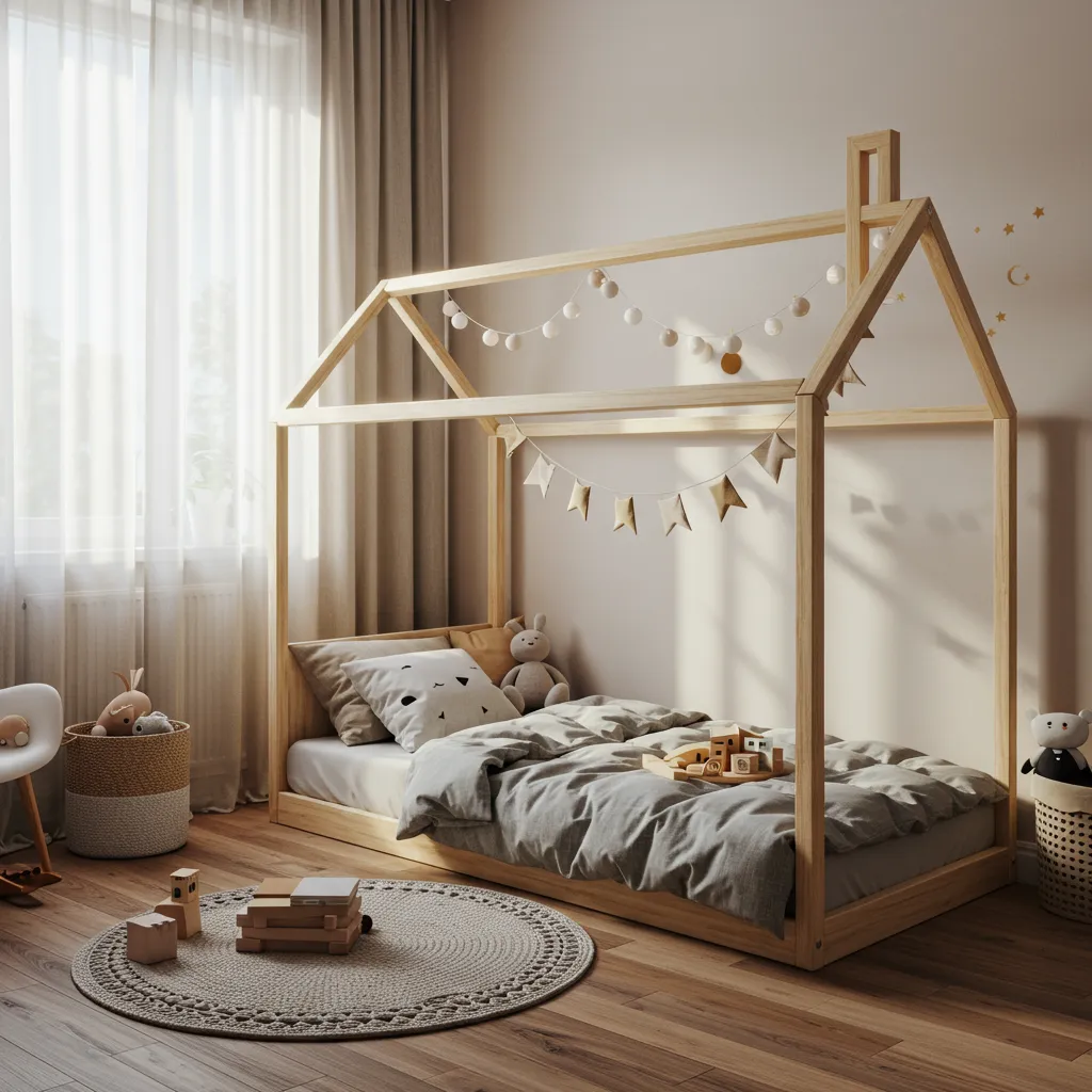 Lit cabane Montessori pour enfant de 3 ans : sécurité, modèles, vraie utilité