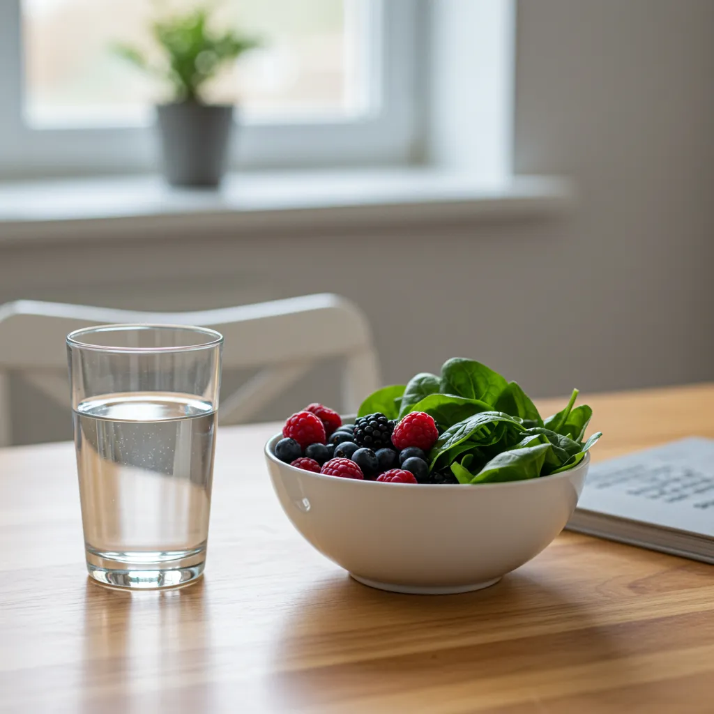 Alimentation saine et hydratation au petit-déjeuner pour réduire naturellement les cernes et poches sous les yeux